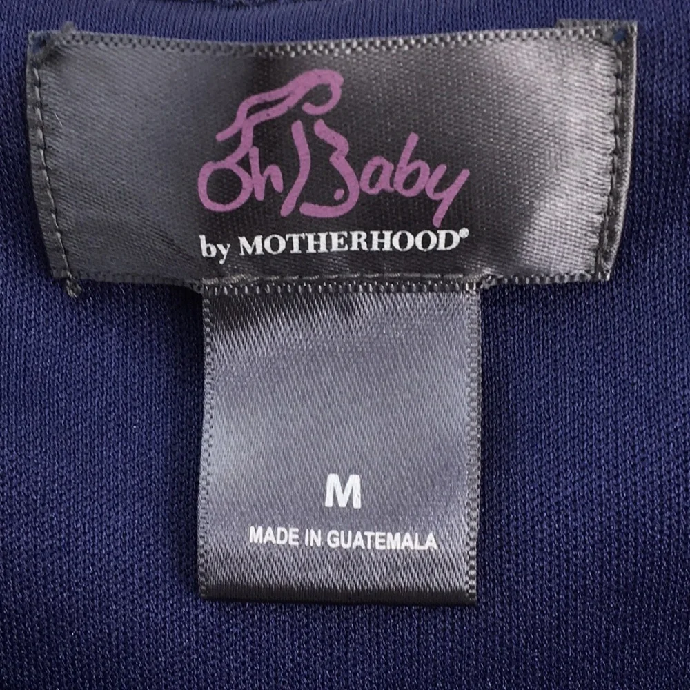 Oh Baby by Motherhood Maternity Navy Lace Overlay Sleeveless Midi Dress Size M